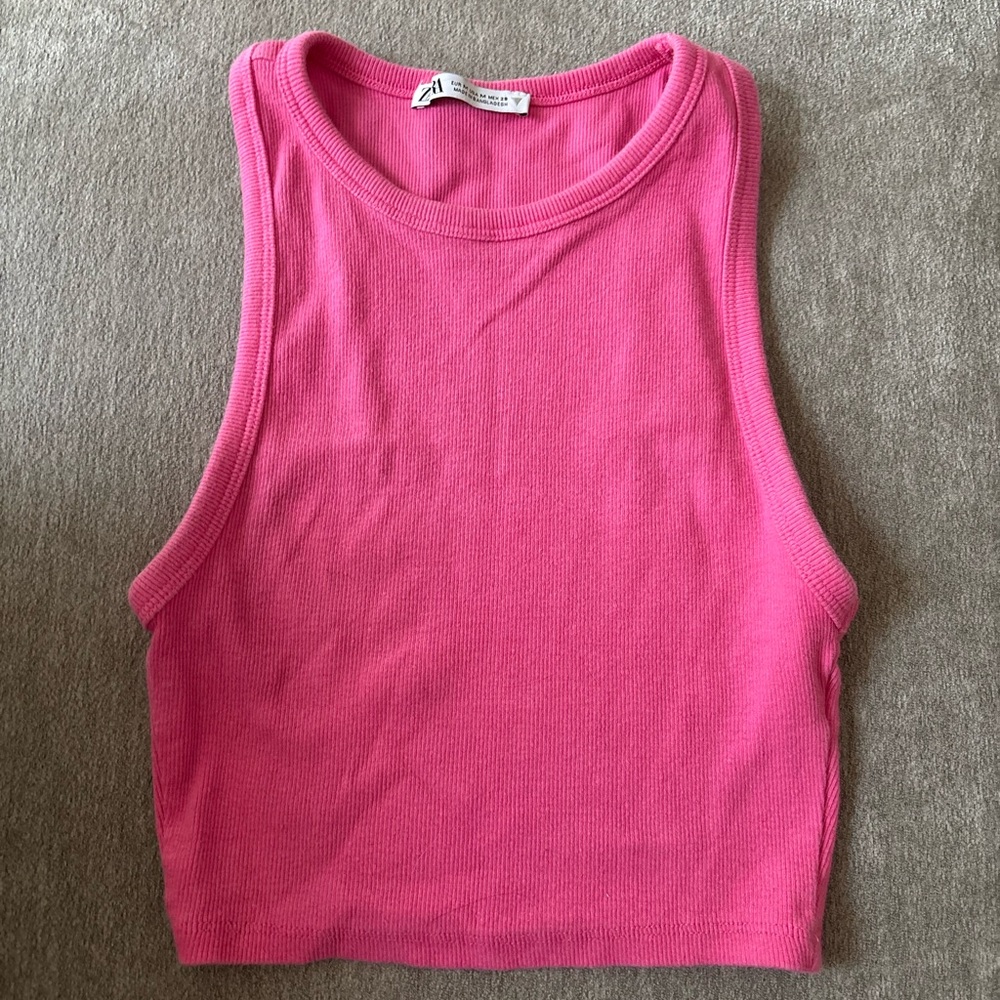 Zara Vibrant Pink Sleeveless Tank